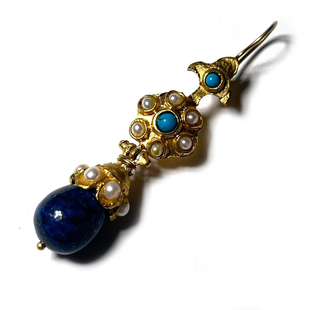 Vintage metal and stone earrings